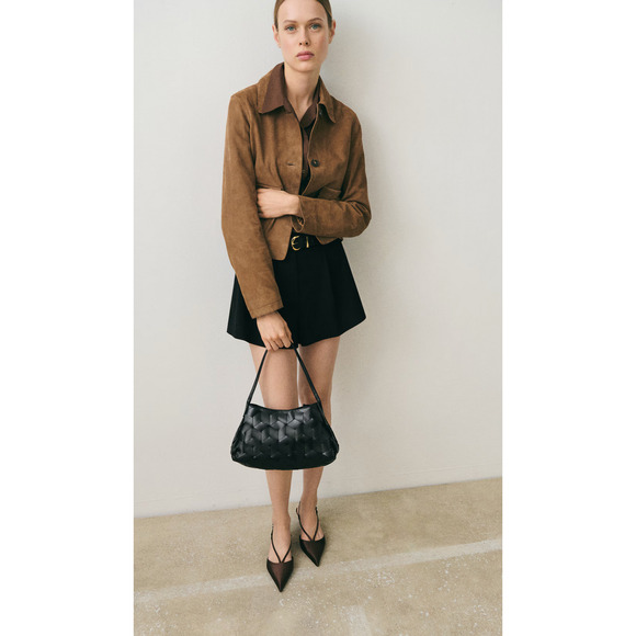 NWT MANGO SELECTION MNG MEDIUM BROWN SUEDE LEATHER JACKET COAT SZ XS - Picture 2 of 12